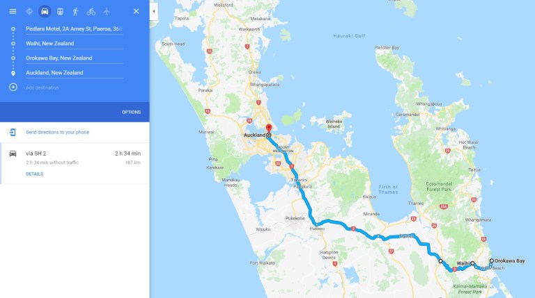Day 14 - Map - Waihi and Orokawa Bayjpg